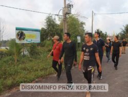 Jalan Pagi Bersama Kades Pj Suganda Suganda Tinjau Infrastruktur Desa Lubuk Besar