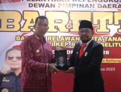 Pj Gubernur Suganda Hadiri Pelantikan Pengurus DPD BARETTA Kep Babel Periode 2023-2028