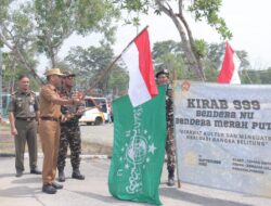 Pj Gubernur Kepulauan Babel Lepas Peserta Kirab Bendera NU dan Merah Putih