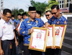 Sejumlah OPD di Pemkot Pangkalpinang Dapat Penghargaan Inovasi Daerah pada upacara Hari Korpri ke-52