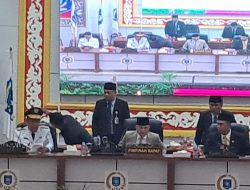 PJ Walikota Pangkalpinang Hadiri Sidang Rapat Paripurna Mendengarkan Pidato Gubernur Terpilih