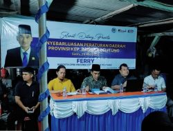 Ferry Gelar Penyebarluasan Perda Pengelolaan Sumber Daya Kelautan dan Perikanan di Toboali