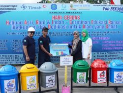 Edukasi Tentang Pengelolaan Sampah Sejak Dini, PT Timah Serahkan Bantuan Tempat Sampah Terpilah ke SDN 1 Pemali