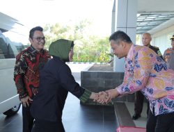 Pj Sekda Sambut Kedatangan Kepala BPS RI Amalia di Negeri Serumpun Sebalai