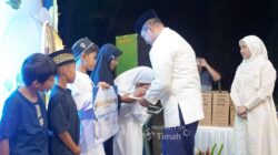Senyum Nazwa di Safari Ramadan, PT TIMAH Berbagi Kebahagiaan Bersama Anak Yati