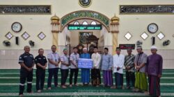 PT TIMAH Bantu Sarana dan Prasarana Masjid Agung Darussalam di Belitung Timur, Dukung Kenyamanan Masyarakat Beribadah