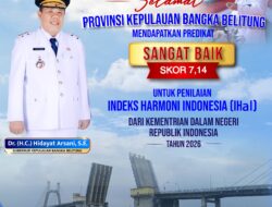 ‎Di Era Kepemimpinan Gubernur Hidayat, Kerukunan Warga Bangka Belitung Diganjar Skor Harmoni Sangat Baik